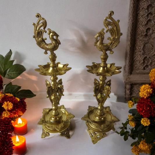 Brighten Your Diwali with Authentic Hub's Brass Diya Collection