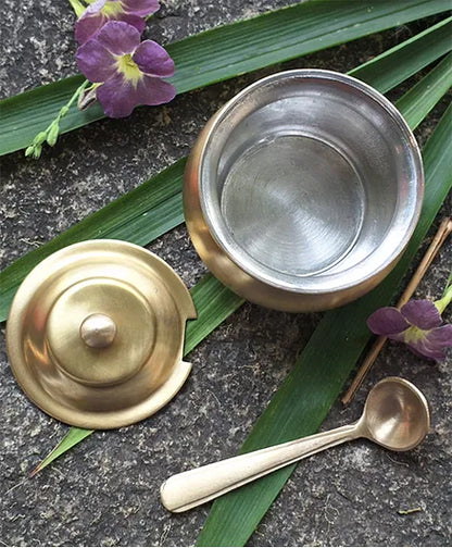 Antique Brass Pot, Oil Ghee Container Duo Ultimate Kitchenware, Brass Ghee Pot, Desi Container Set