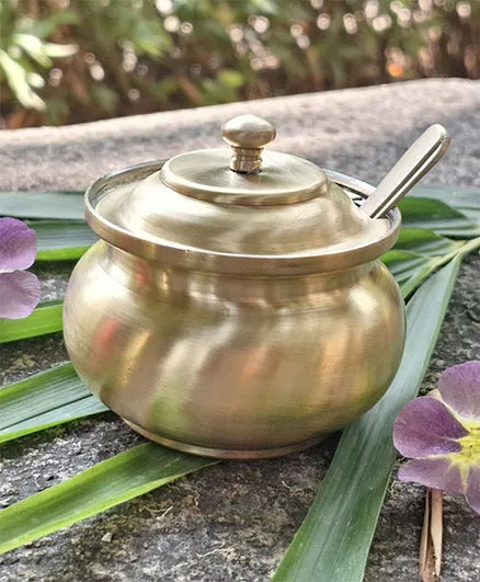 Antique Brass Pot, Oil Ghee Container Duo Ultimate Kitchenware, Brass Ghee Pot, Desi Container Set