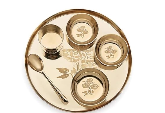 Dinner Set, Bronze Dinner Set, Kansa Thali Set, Dinnerware Sets, Plates And Bowls Set, Christmas Dinnerware Sets, Dinner Set For 6