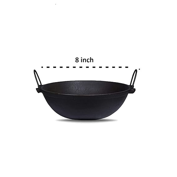 Iron Kadai Cooking Pot - Best Pan Set, Cast Iron Frying Pan, Wok, Kadhai, and Non-Stick Cookware - Pan On Sale"