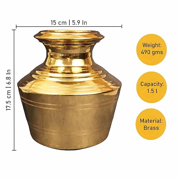 Brass Lota Elegance: Unique Water Pot, Exquisite Puja Kalash, Affordable Lota Price - Buy Online!