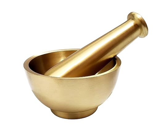 Mortor and pestle, Spice Grinder, Hand Grinder, Pure Brass Motor And Pestle, Manjal Kal Buy Now