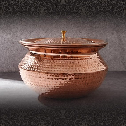 Cooking Pot, Copper Degchi, Copper Handi, 3 L Handcrafter Copper Handi, Cooking Pot Online, Buy Now