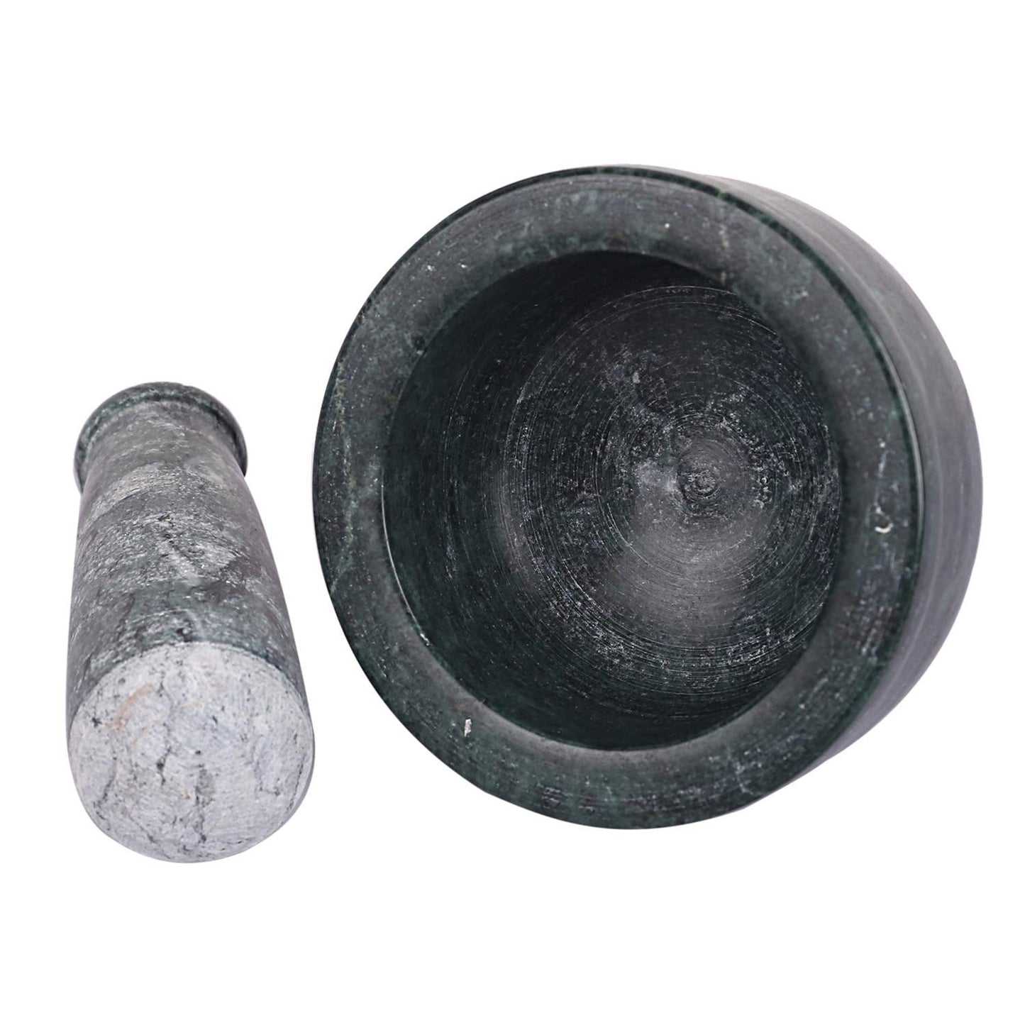 Buy Handmade 3-Inch Stone Mortar and Pestle Set – Spice Grinder and Masher, Okhil, Khalbatta for Medicine and Spices