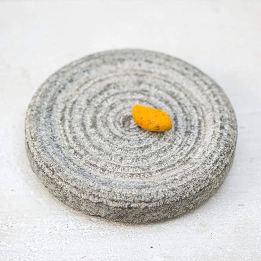 Buy Handmade 10 cm Grey Mortar Stone – Child Ghutti, Rubbing Stone for Chandan, Herb Grinder, and Haldi Grinding