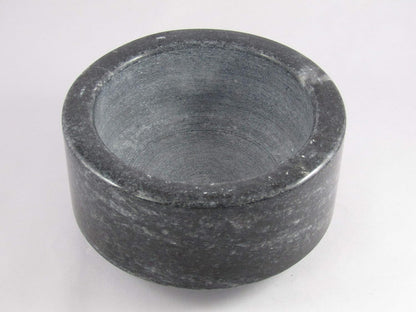 Buy Black Mortar and Pestle – Natural Stone Grinder for Spices, Spice Masher, Okhil, and Khalbatta