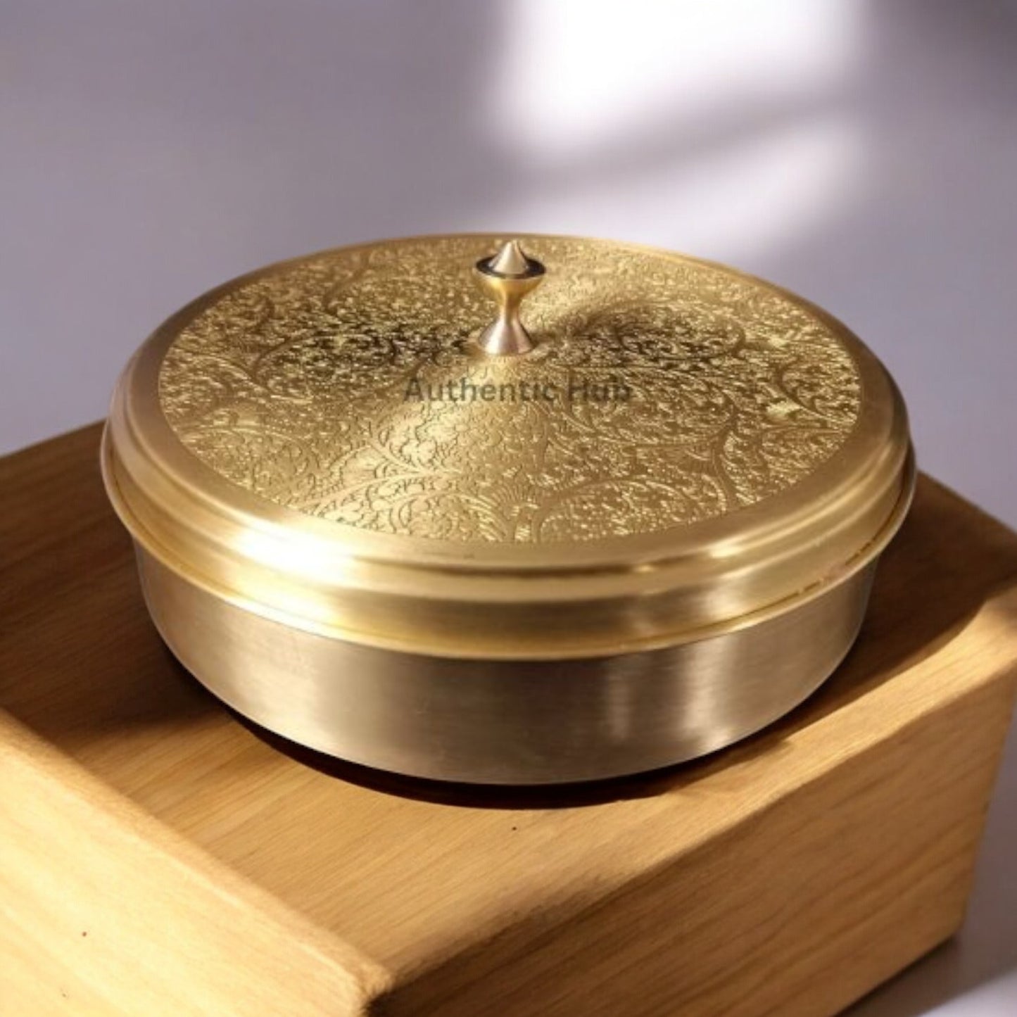 Brass 9 Inch Masala Box, Spice Container, Masala Spice Box, Buy Spice Box Online, Diwali Offer - AUTHENTIC HUB