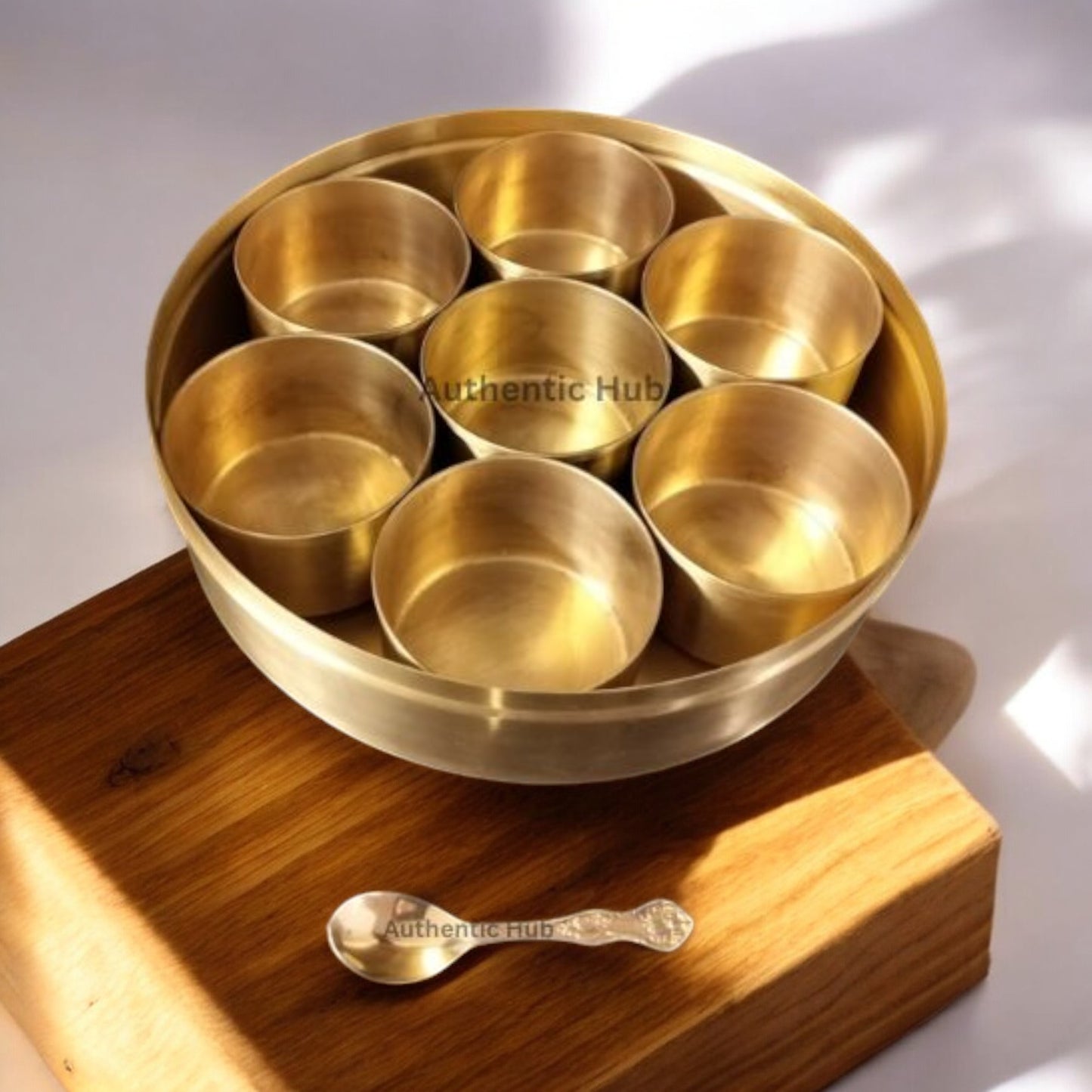 Brass 9 Inch Masala Box, Spice Container, Masala Spice Box, Buy Spice Box Online, Diwali Offer - AUTHENTIC HUB