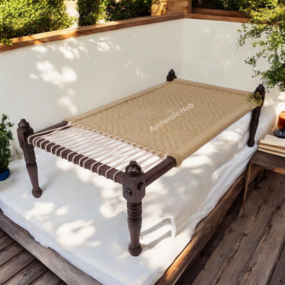 Jute Charpai Khatiya: Handmade Daybed, Garden Bench-An Emblem of Indian Furniture - AUTHENTIC HUB