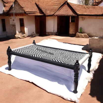 Charpai Khatiya: Handmade Daybed, Garden Bench, Indian Furniture, Outdoor Bench - AUTHENTIC HUB