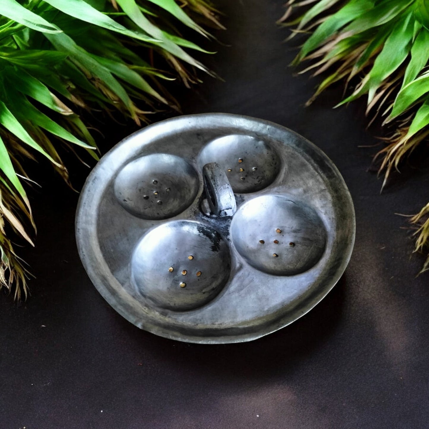 Brass Idli Pathram: South Indian Maker, Vessel & Stand- 2 Plates, 9 Pits Panai for Perfect Idlis. Shop Now- AUTHENTIC HUB