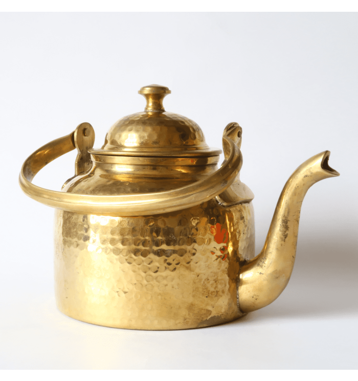 Brass Hammered Teapot: Elegant Tea Kettle and Teapot Combo for Perfect Tea in a Kettle